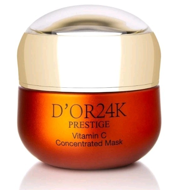 D'OR24K Prestige Vitamin C Concentrated Brightening Face Mask, Orange/Gold