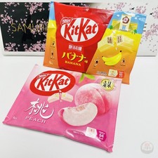 KitKat Japan Peach  Banana Flavor 2 Pack 18 Bars Seasonal Limited Edition