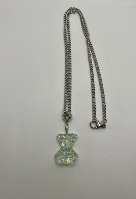 Glitter Gummy Style Bear Necklace 
