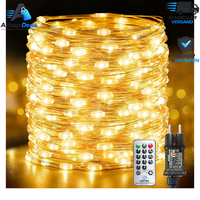 Lichterkette 20M 200 LED Innen Kupferdraht Mit Stecker Dekoration Weihnachten