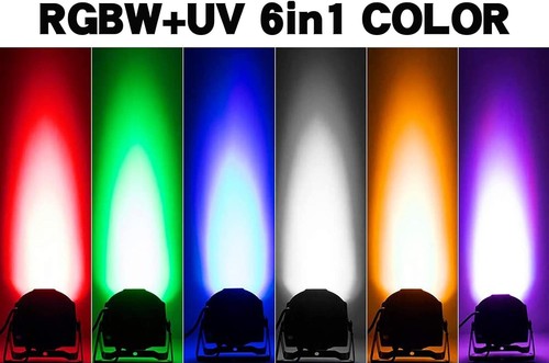 SHEHDS 2 PACK Par Can LED 7x18W RGBWAP 6in1 Wash Stage Lights Remote - Picture 2 of 6
