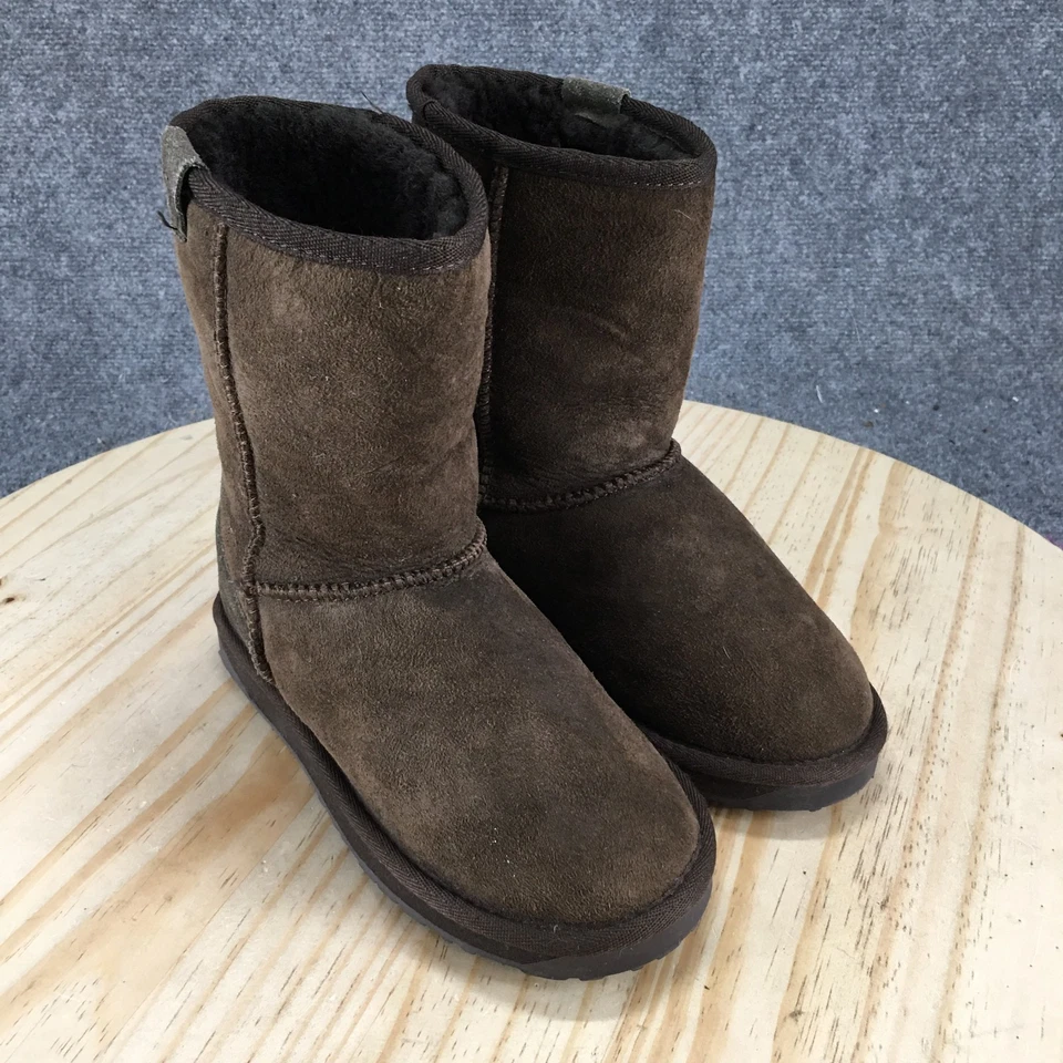 Botas EMU para mujer 5 para hombre 4 aguijón Lo piel de oveja marrón piel de oveja tirar a mitad de la pantorrilla Foto 3 de 4