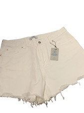 Primark Womens Size 12 Blue Denim Cutoff Shorts High Rise Distressed Raw Hem