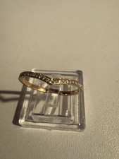 14K 585 Rose Gold Natural Diamond New Ring Size 5 Elegant Fine Jewelry