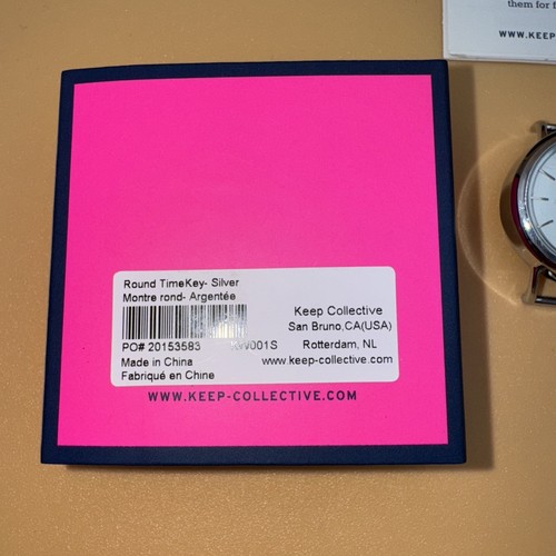 KEEP Collective Silver Round Timekey WATCH New in Box With Dust Bag - Picture 7 of 11
