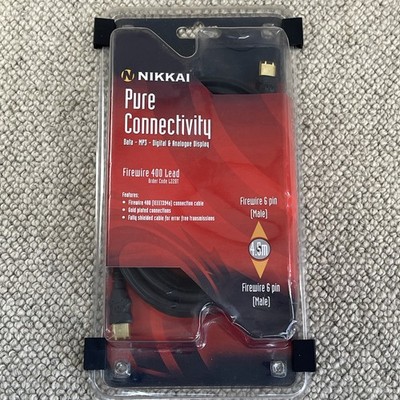 Nikkai Pure Connectivity FireWire 400 IEEE1394a 6-Pin Kabel 4,5m vergoldet NOS