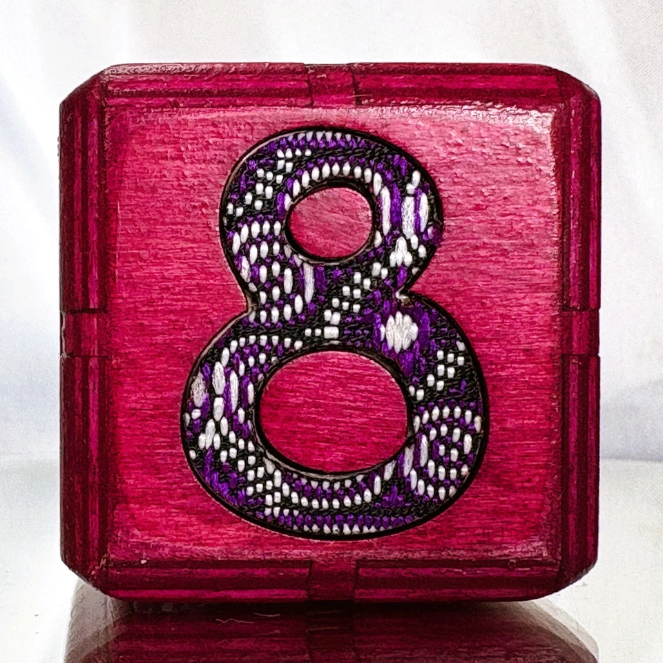 Spiral Spell - Purple Textile Magic - Backgammon Doubling Cube 36mm - Image 4 of 4