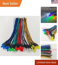 Led Lights 50pcs 5mm Red Yellow Green Blue White Diffused 12vdc Prewired