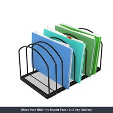 Simple Trending 9 Section Metal File Sorter Organizer for Desk Home Office, Blac