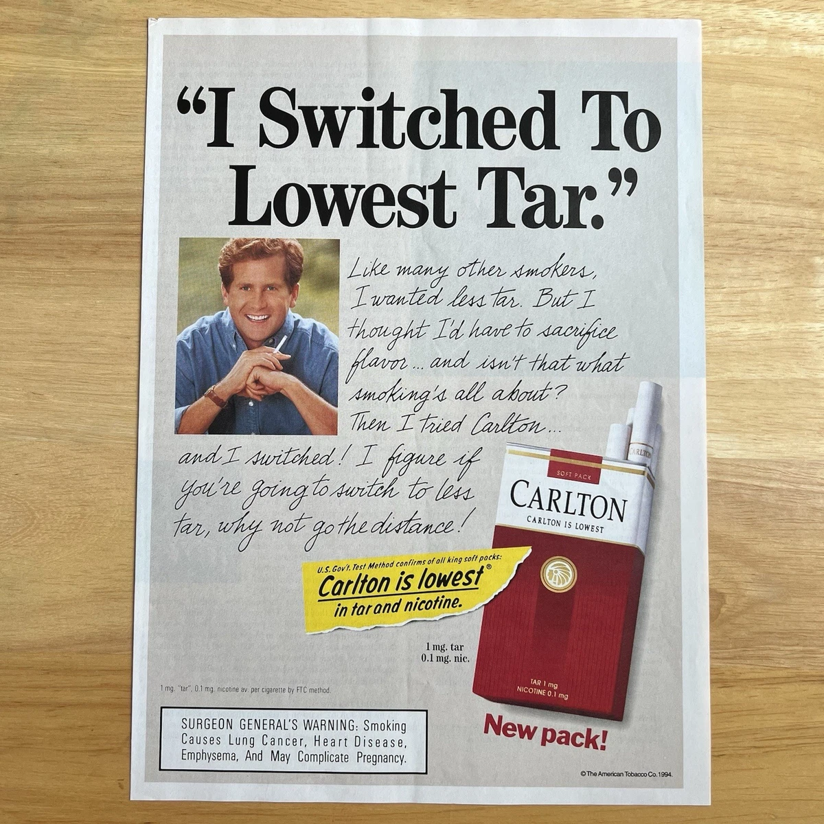 Carlton Collectible Tobacco Cigarettes for sale