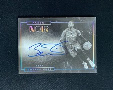 2015-16 Panini Noir Dwyane Wade Auto Black White Platinum 3/5 Jersey Number WU89