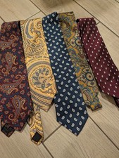 Brooks Brothers Men's Silk Ties - Lot of 5 - Paisley Foulard Print
