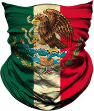 Mexico Flag Face Neck Gaiter Tube Magic Scarf Headband Multi-Used Headwear Banda