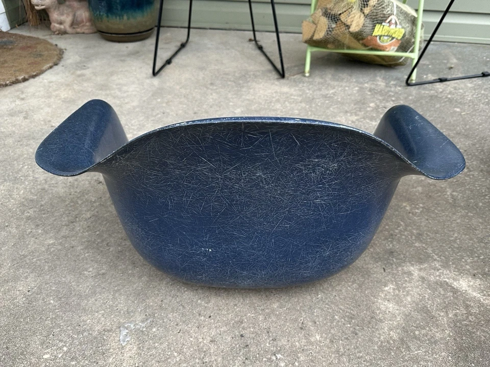 AZUL MARINO Original HERMAN MILLER Eames Fibra de Vidrio ¡SOLO CARCASA ZENITH! Foto 4 de 4