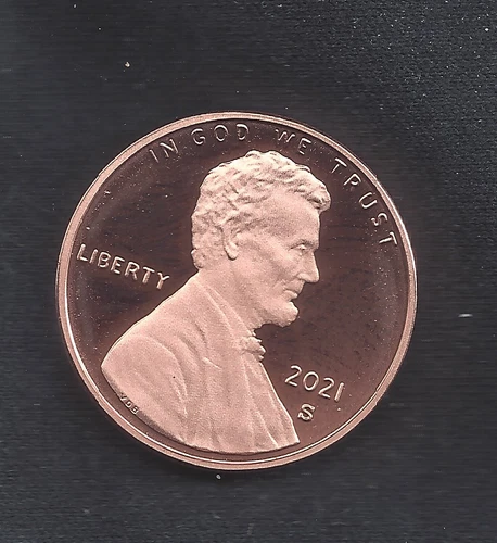Photo of a 2021-S Lincoln Shield Cent Proof from an eBay listing that sold on Jul 18, 2026