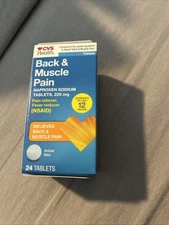 CVS Health 24 ct Back & Muscle Pain Naproxen Sodium Tablets 220 mg Fever Reducer
