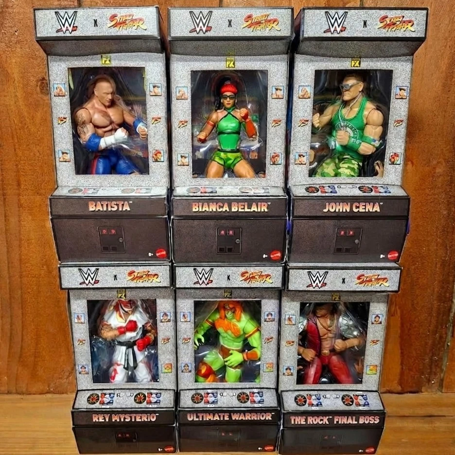 WWE x Street Fighter Elite Collection 6 Figure Set 