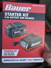 BAUER 1907C-B-SK 20V 5Ah Lithium-Ion Battery and Charger Starter Kit New