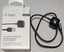 Fitbit Versa 3 & Sense Magnetic 1ft USB Charger Cable - Black OPEN BOX