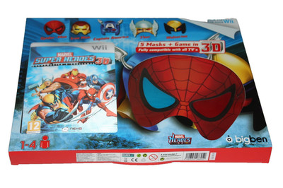 Marvel Super Heroes Grandmaster Challenge+5 3D-Superhelden Masken-Nintendo Wii