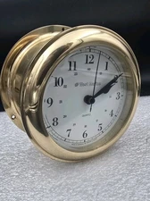 Brass Weems & Plath Quartz SHIPS  Clock Working Condition