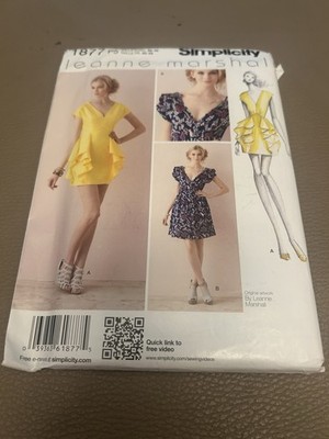 Simplicity 1877 Sewing Pattern 12-20, Ruffle Peplum Dress Uncut