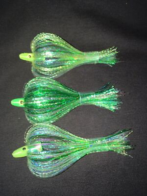 High Percentage Salmon Trolling Flies Flash Bulb Series Pack Of 3- 4  Unrigged
