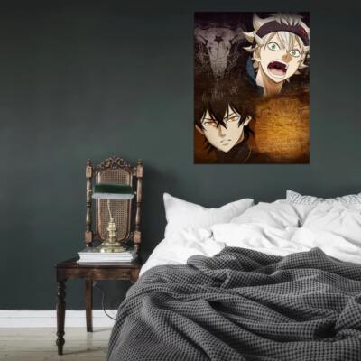 V7333 Black Clover Asta Yuno Characters Amazing Anime Manga WALL
