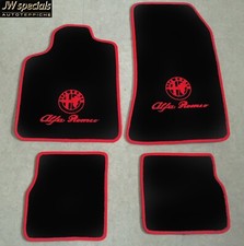 Autoteppich Fußmatten geeignet für Alfa Brera schwarz rot L+S Absatzschutz 4tlg.
