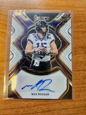  2023 Panini Select Draft Picks MAX DUGGAN Silver RC Auto RS-MAX TCU /25