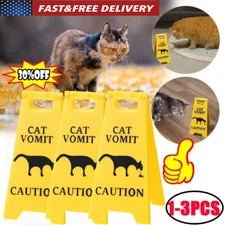 1-3PCS Cat Vomit Sign Warning Sign Cat Sign Decoration Courtyard Sign "Cat Vomit