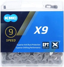 KMC X9 EPT Eco ProTeq 9-Speed Anti-Rust Proof Winter Bike Chain fit SRAM Shimano