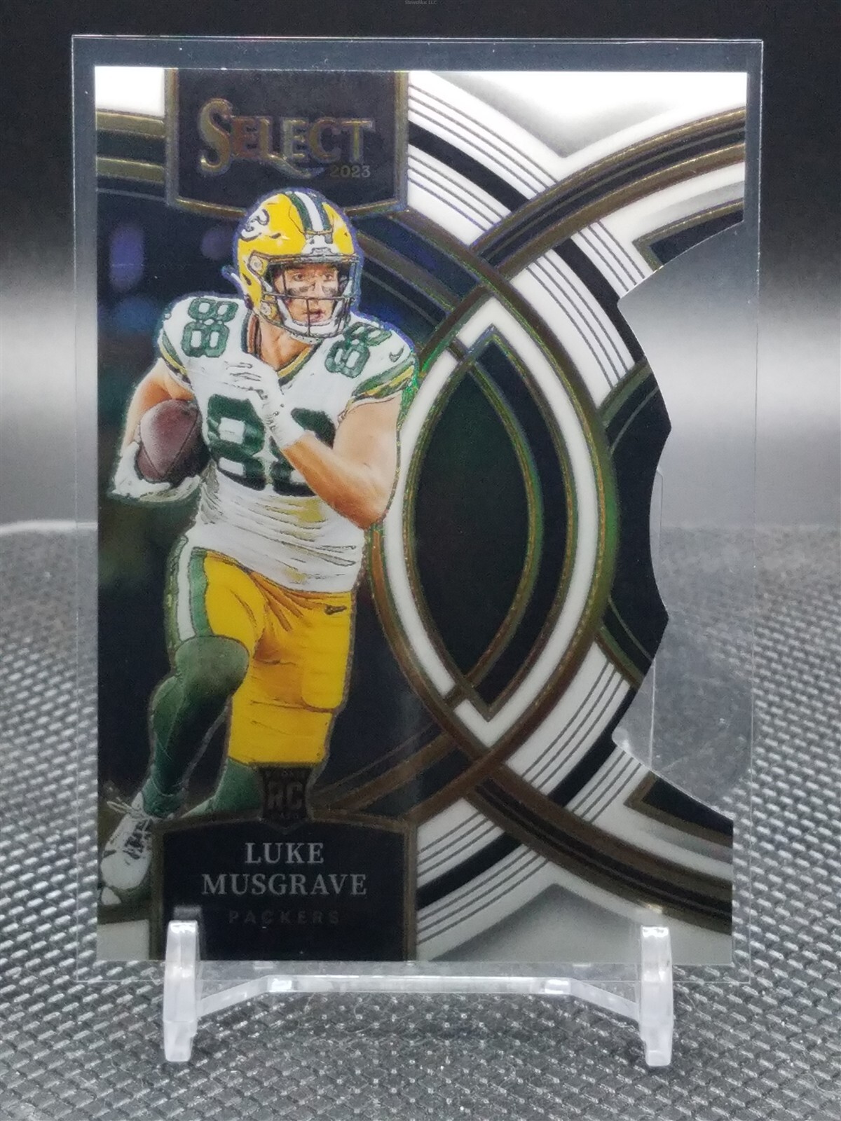 2023 Panini Select Luke Musgrave Prizm Premier Die-Cut White /199 Packers