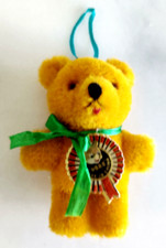 Vintage 1982 Mink Teddy Bear Rare 4 in tall With Tag, Hanger, Ribbon