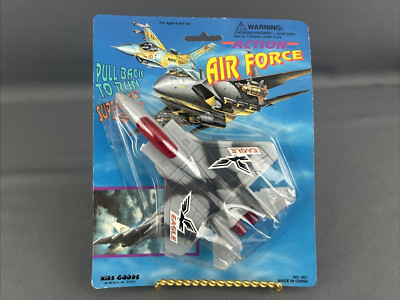 Kid's Goods Action Air Force F-15 Eagle Pull Back & Go Action Plane #801 NIB