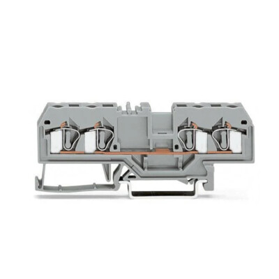 2pcs WAGO 281-652 4-Conductor Through Terminal Block 4 mm2 800 V 26A Gray New Kd