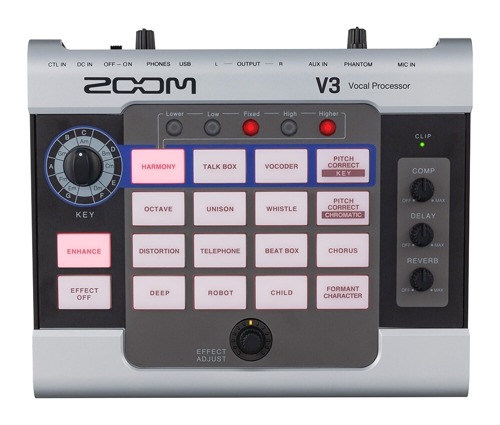 Zoom V3 Multi-Effect Vocal Processor USB Interface for Live
