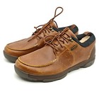Olukai Men's 12 Makoa WP Waterproof Brown Leather Hiking Shoes Moc Toe 10334