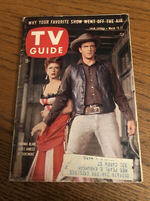 TV Guide March 15 1958 Gunsmoke Amanda Blake James Arness V6 N11 #259