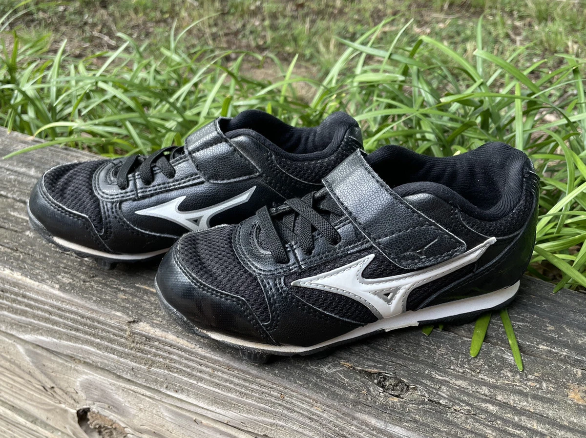Mizuno Youth Black Baseball Cleats Shoes Unisex Size Y11 FLV 1111