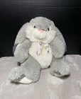 Chrisha Playful Plush Bunny Floppy Long Gray Tip Ear Rabbit Vintage Toy Pet 14"