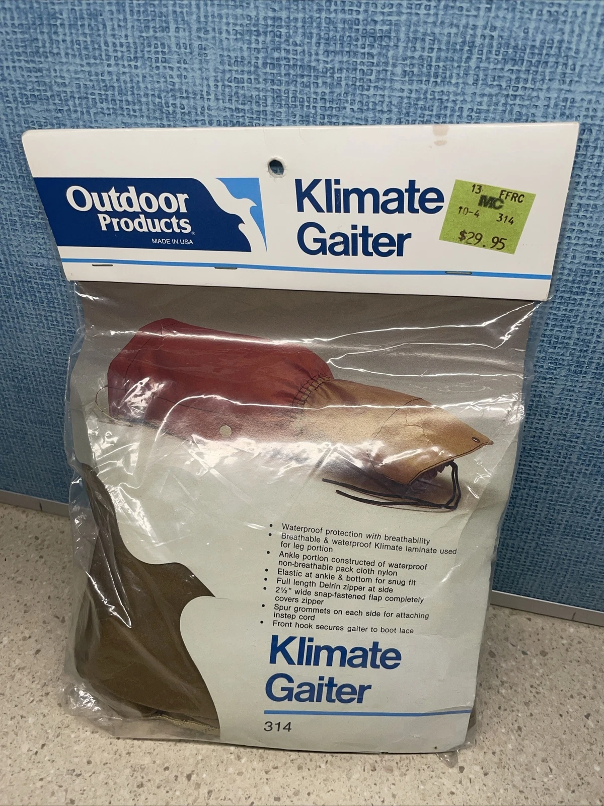 NOS Vintage OUTDOOR PRODUCTS Nylon Leg Gaiters Hiking Camping Snow - New!
Opens in a new window or t