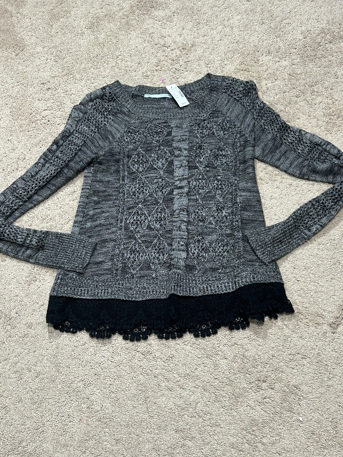 Maurice's Womens Shirt/Sweater Size Small NEW Multicolor Lace Accent Classic