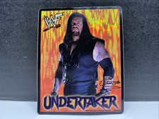 1999 WWF Wrestling vending sticker Undertaker Titan Sports WWE Orange FIRE PRISM