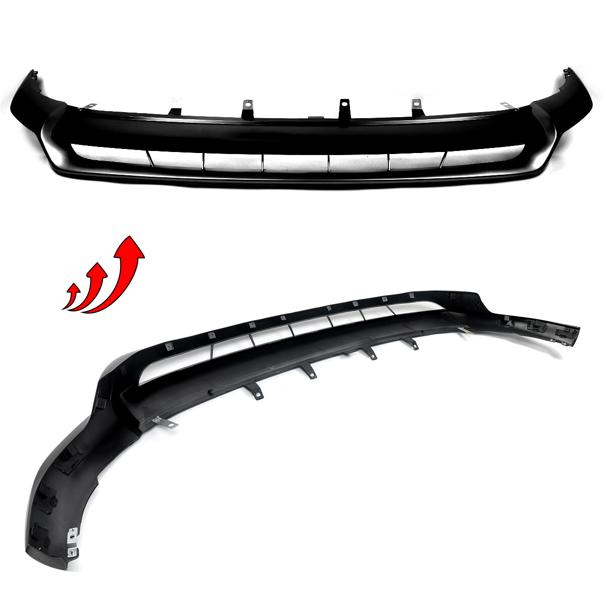 Lexus GX460 2014-2022 Body Kit – Front Bumper Splitter, Rear Diffuser & Mirror Covers (Silver/Grey Plastic)