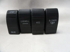 CARLING TECHNOLOGIES ILLUMINATED ROCKER SWITCH (SET OF 4) MARINE BOAT