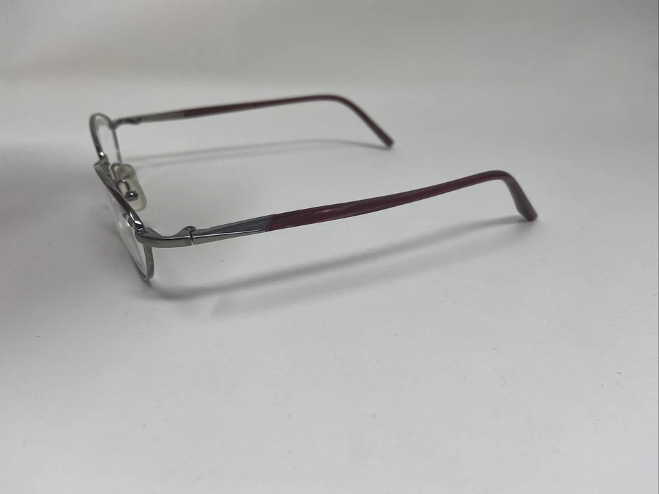 MARCO DE GAFAS JONES NEW YORK PLATA MALVA ROJO OVALADO 48-19-135 IS48 Foto 2 de 4