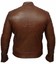 Blouson Café Racer En Cuir Marron Clair Homme - Style Motard Vintage - Coupe Ajustée - 4 Poches Zippées
