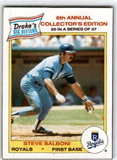 1986 Drake's Big Hitters #20 Steve Balboni