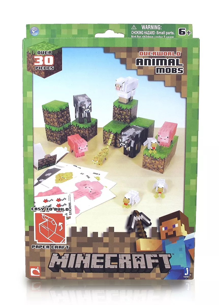  Minecraft Papercraft Animal Mobs Set (Over 30 Pieces) : Toys &  Games